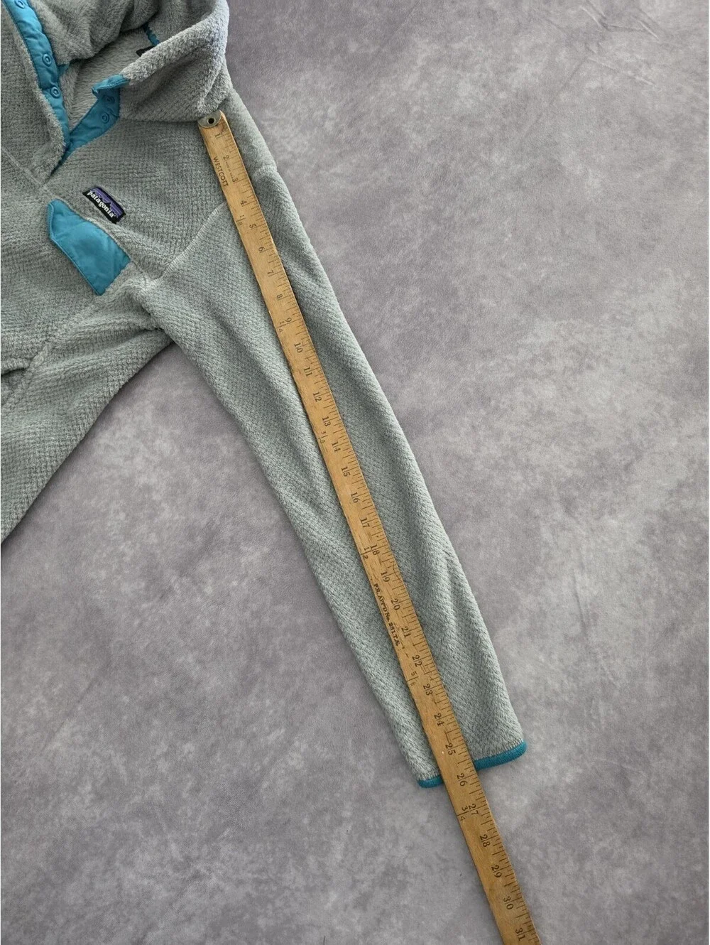 SKU0223 Patagonia Womens Small ReTool Snap-T Fleece Pullover Gray Blue Synchilla